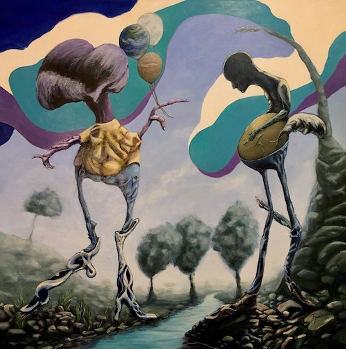surreal figurative painting by Rob Fannin