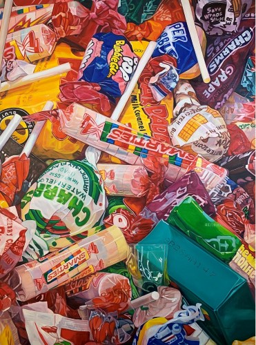 painting of retro candy by Katrina Swanson