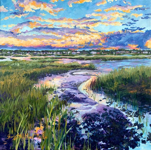 coastal landscape painting by Sherry Strickland Martin