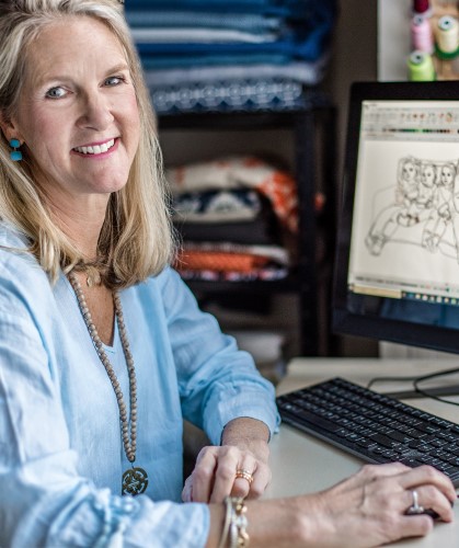 Artist Sarah Wiley in her studio