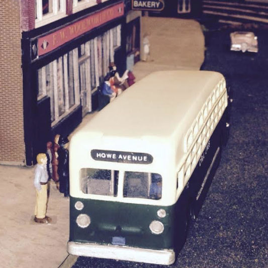 Vintage bus commission made as a scale model