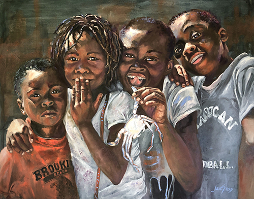 portrait of young African children by Julie Stead