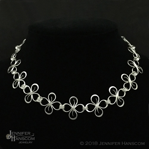 sterling silver link necklace by Jennifer Hanscom