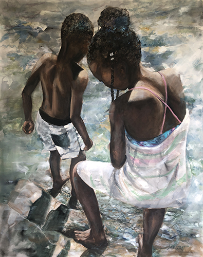 portrait of African children by Julie Stead