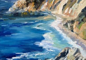landscape of the California coast by Kim Schroeder