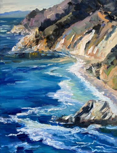 landscape of the California coast by Kim Schroeder