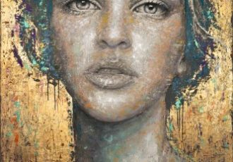 mixed media portrait by Gerardo Labarca