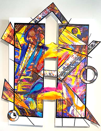 abstract quilt by Sara Miller