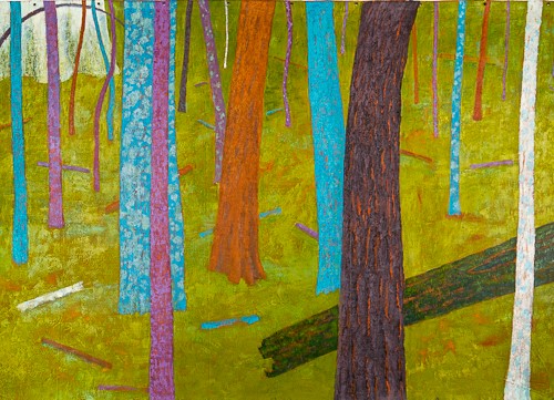 abstract forest painting by Katherine Steichen Rosing