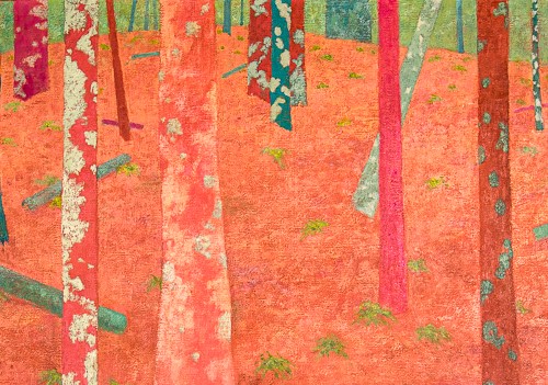 abstract forest painting by Katherine Steichen Rosing