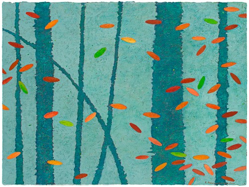 abstract forest painting by Katherine Steichen Rosing