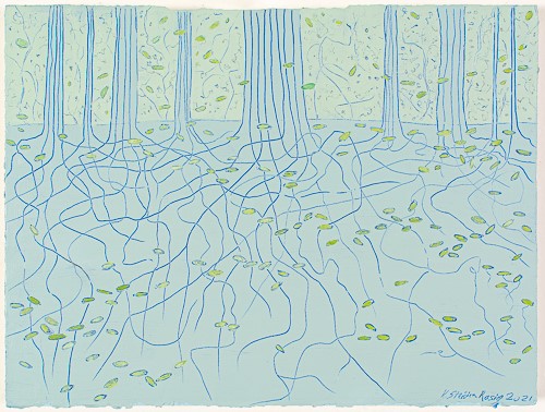 abstract forest painting by Katherine Steichen Rosing