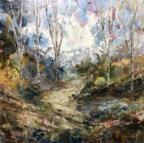 painting of a forest by Stephanie Holman Thwaites