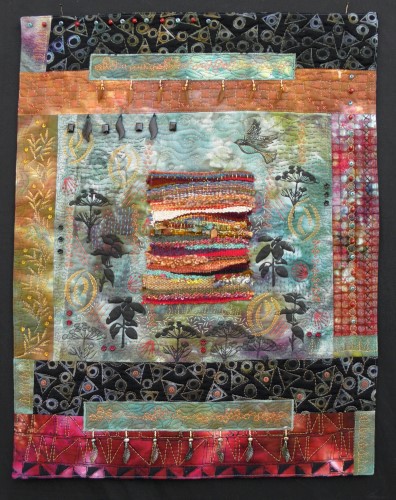 fiber and mixed media quilt by Heidi Zielinski