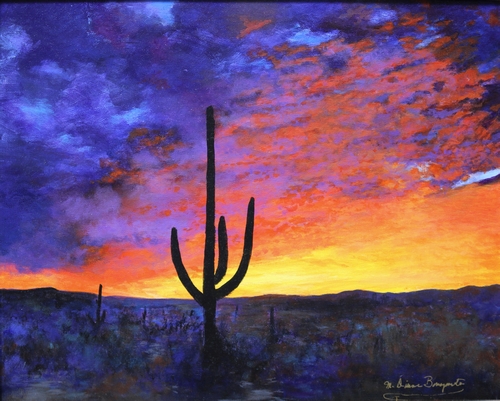 desert landscape painting by M Diane Bonaparte