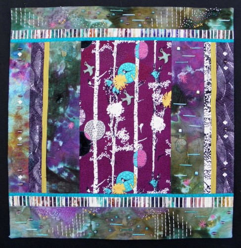 fiber and mixed media quilt by Heidi Zielinski