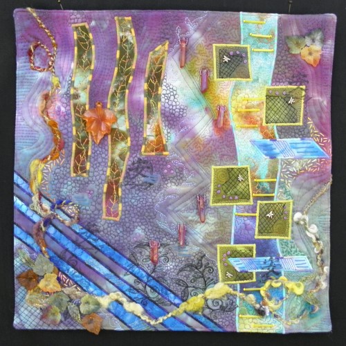 fiber and mixed media quilt by Heidi Zielinski