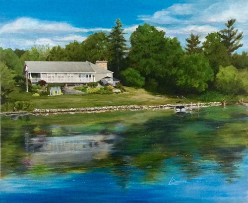 painting of Rideau Lake by Leslie Chandler