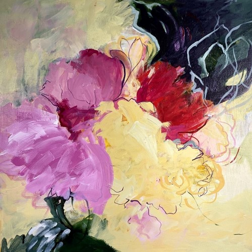 abstract floral portrait by Lynda Goldman