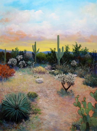 desert landscape painting by M Diane Bonaparte