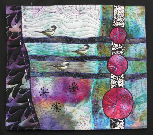 fiber art and mixed media quilt by Heidi Zielinski