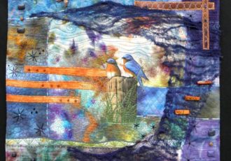 fiber and mixed media quilt by Heidi Zeilinski