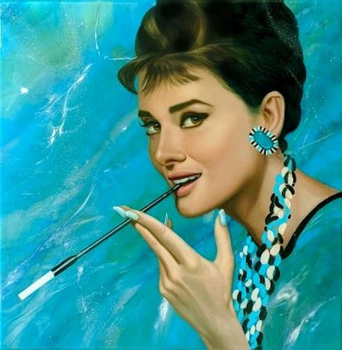 portrait of Audrey Hepburn by Richard Stergulz