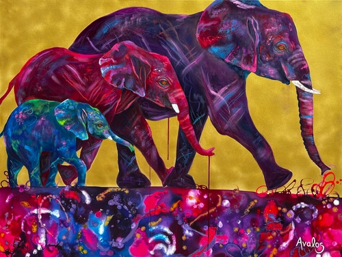 elephant painting by Gabby Avalos