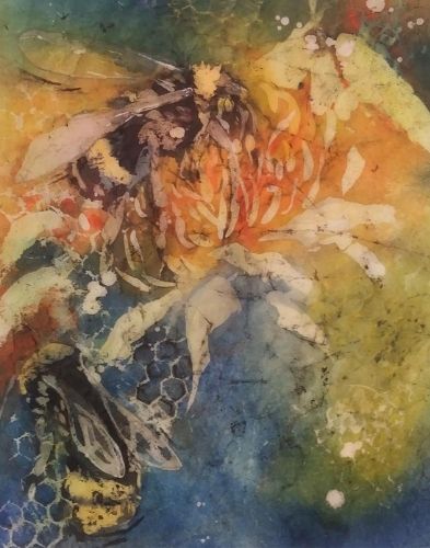 watercolor batik by Laura McElfresh