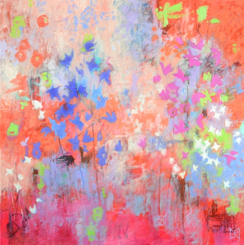 abstract floral painting by Natalie George