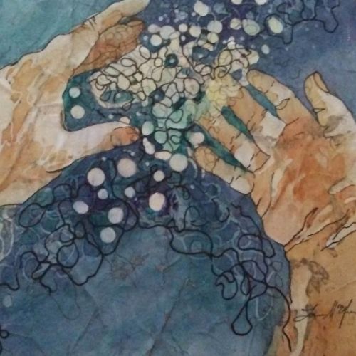 watercolor batik by Laura McElfresh