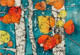 watercolor batik by Laura McElfresh