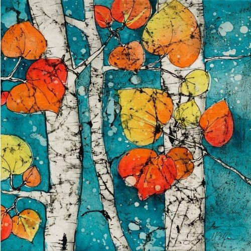 watercolor batik by Laura McElfresh