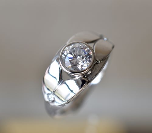 white gold and diamond ring by Christiane Danna