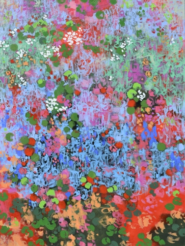 abstract floral painting by Natalie George