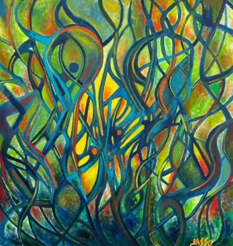 abstract painting by Jacinto Gonzalez Foncerrada (JASSO)