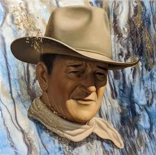 portrait of John Wayne by Richard Stergulz