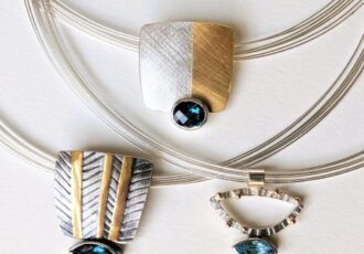silver, 24k gold and topaz by Christiane Danna