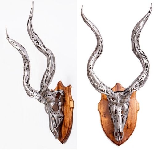 Kudu Bull metal sculpture
