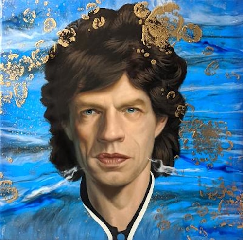 portrait of Mick Jagger by Richard Stergulz