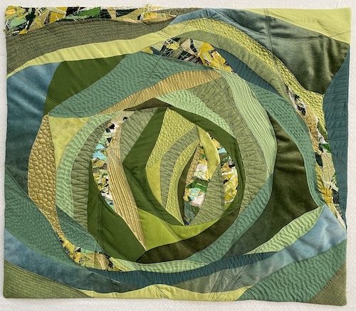 abstract floral quilt by Liberty Worth