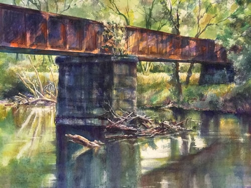 painting of the Bridge at Chadds Ford by Robert Little