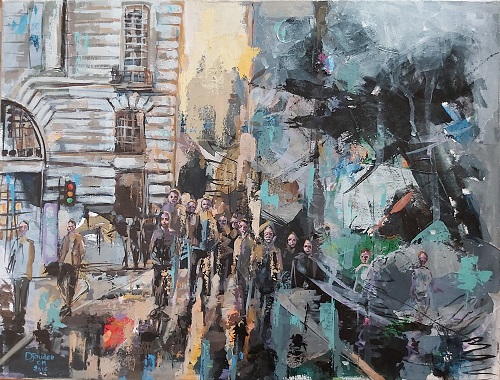 cityscape painting by Chabane Djouder