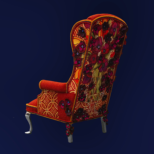 upholstered chair by Mary Beth McGinnis