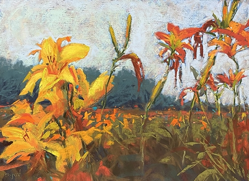 floral pastel by Linda Shepard
