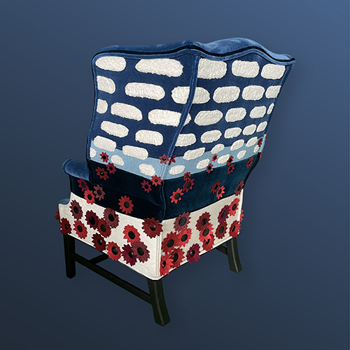 upholstered chair by Mary Beth McGinnis