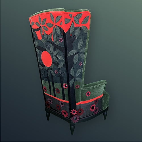 upholstered chair by Mary Beth McGinnis