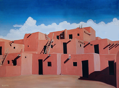 Pueblo House painting by Dorian Vincent Scotti