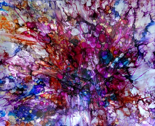 abstract mixed media painting by Tom Psinka