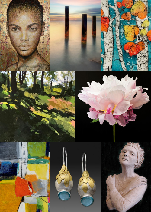 Artsy Shark Spring 2022 Featured Artist Collage